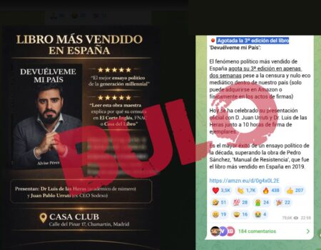 El libro de Alvise nunca se ha agotadoEl eurodiputado afirma llevar cinco ediciones en solo tres semanas
